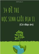 Bộ 34 Đề thi học sinh giỏi Địa 11 (Có đáp án)